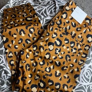 H&M Leopard Slacks Sz 10